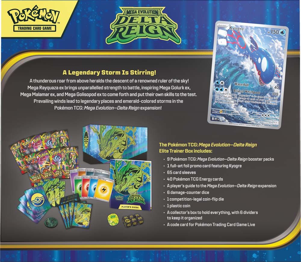 Pokémon TCG: Mega Evolution—Delta Reign Elite Trainer Box (Pre-Order)
