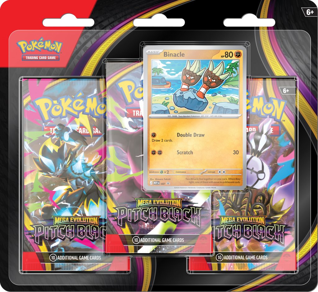 Pokémon TCG: Mega Evolution—Pitch Black Three-Booster Blister